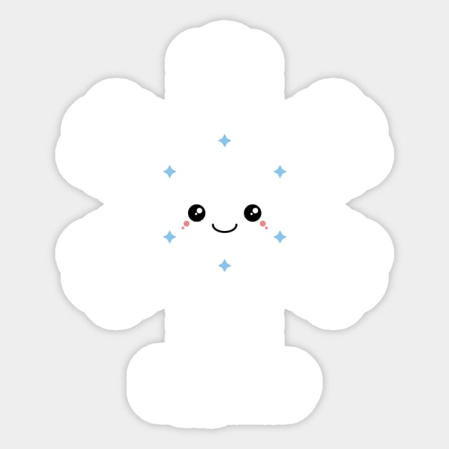 Happy Winter Kawaii Snowflake Sticker by HolidayShirts